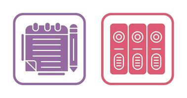 Notepad and Document Icon vector