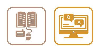 Online Learning and Faq Icon vector