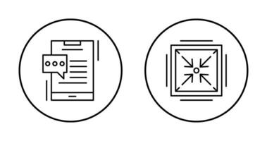 Chat and Minimize Icon vector