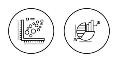 Plot and Pie Chart Icon vector