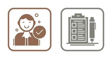 Hire and Check List Icon vector