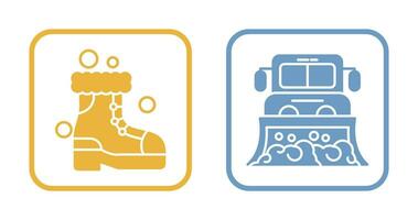 Snowshoes and Truck Icon vector