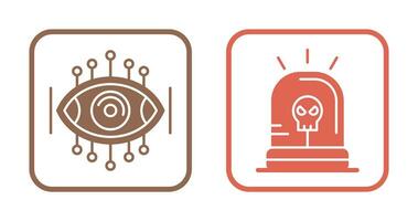 Spyware and Siren Icon vector