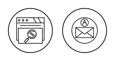 Magnifying Glass and Email Icon vector