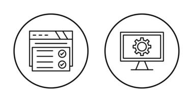 Web Browser and Monitor Screen Icon vector