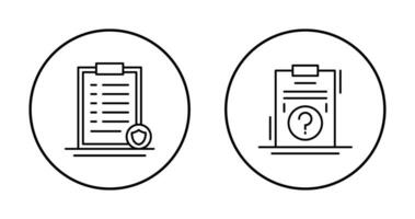 List Protection and Question Icon vector