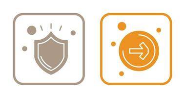 Shield and Right  Icon vector