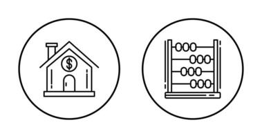 Abacus and Home Icon vector