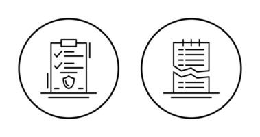 Approved and Corrupted List Icon vector