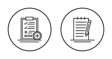 Medical Examination List and Check Up List Icon vector