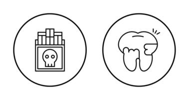 Smoking Kills and Toothache And Plaque Icon vector