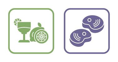Steak and graphic Icon vector
