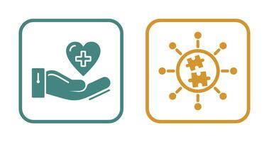 Puzzle and Care Icon vector