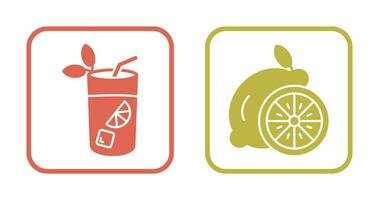 Mojito and Lemon Icon vector