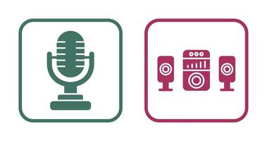 Microphone and Sound System Icon vector