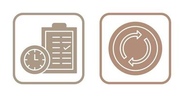 Time Planing and Loop Icon vector
