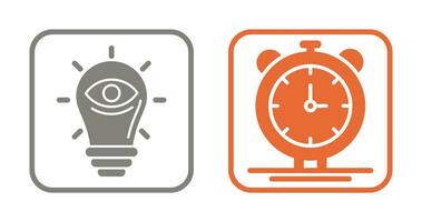 visionario y alarma campana icono vector