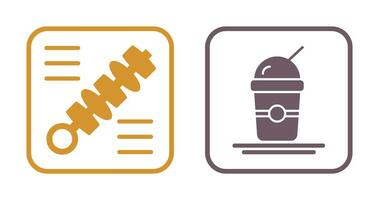 Skewer and Frappe Icon vector