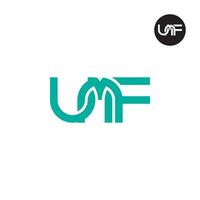 Letter UMF Monogram Logo Design vector