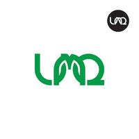 Letter UMQ Monogram Logo Design vector