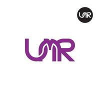 Letter UMR Monogram Logo Design vector