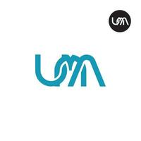 Letter UMA Monogram Logo Design vector