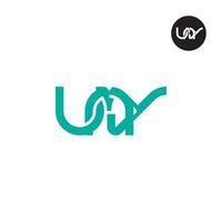 Letter UMY Monogram Logo Design vector