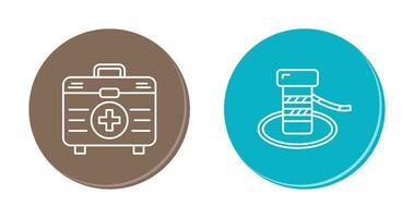 First Aid Kit and Bollard Icon vector