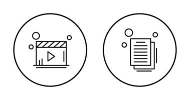 Video Player and Document Icon vector