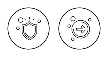 Shield and Right  Icon vector