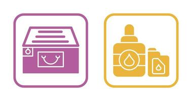 File Cabinet and Ink Cartridge Icon vector