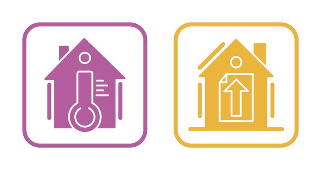 Temperature and Upload Icon vector