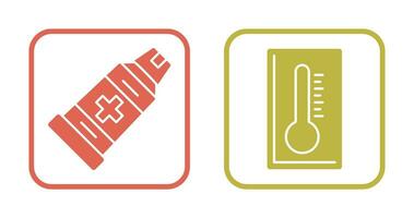 Paste and Thermometer Icon vector