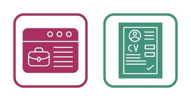 Online Recruitment and CV Icon vector