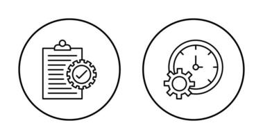 Check List and Time Setting Icon vector