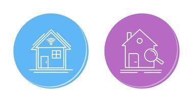 Search and Smart Home Icon vector