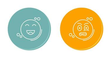 Happiness and Grimacing Icon vector