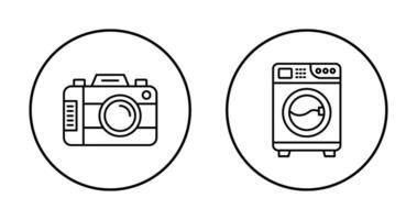 Digital Camera and Washing  Icon vector