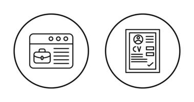 Online Recruitment and CV Icon vector