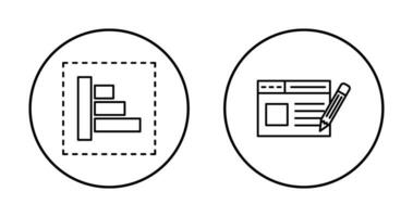 objeto alineación y web página icono vector