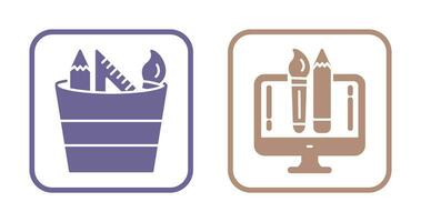 graphic tools and creative design Icon vector