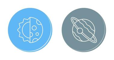 day and night and planet Icon vector