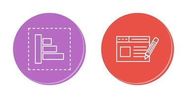 Object Alignment and Web Page Icon vector