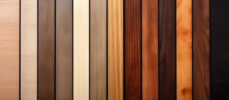 Different types of wooden samples photo