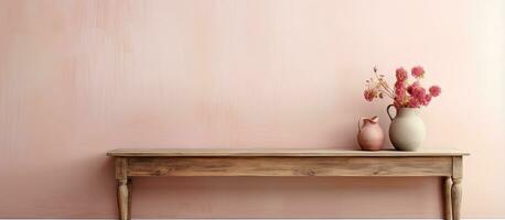 Isolated console table made of wood photo