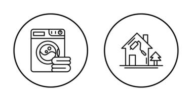 Washing Machine and Home Repair Icon vector