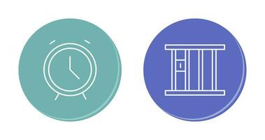 Alarm Clock and Jail Icon vector