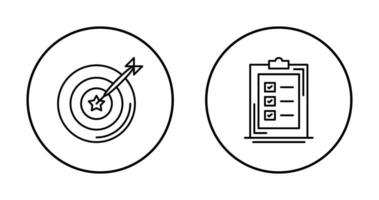 Dart and Checklist Icon vector