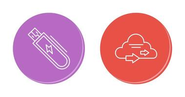 Usb and Cloud  Icon vector