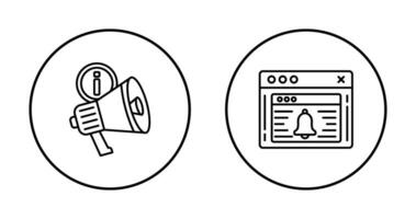 megaphone and notification Icon vector